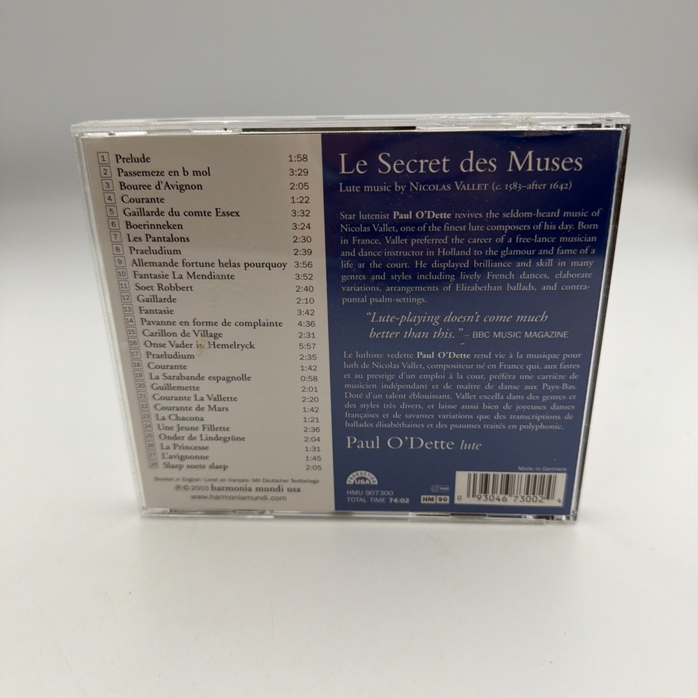 Le Secret Des Muses by Vallet‎ / O'dette (CD, 2004) - Picture 2 of 4